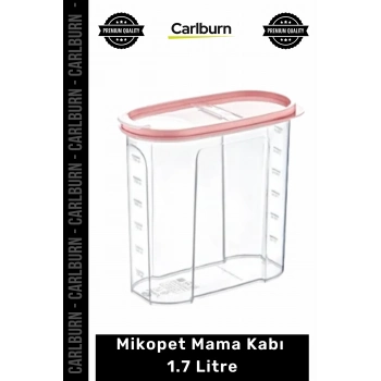 #MamaKabı Evcil Hayvan Kedi Köpek Kaliteli Plastik Hava Geçirmez Taze Saklama Mama Kabı 1.7 Litre