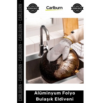 Özel Üretim Isıya Dayanıklı Yanmaz Kararan Tava Parlatıcı Temizlik Alüminyum Folyo Bulaşık Eldiveni
