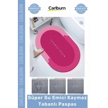 #Paspas Nappa Deri Hızlı Kuruyan Leke Tutmaz Banyo Mutfak Süper Su Emici Kaymaz Tabanlı Paspas