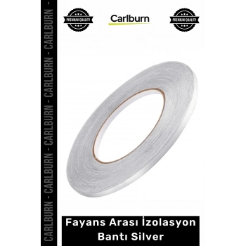 #Bant 0.50cm Genişlik 50 Metre Uzunluk Parlak Kendinden Yapışkanlı Karo Dekoratif Şerit Zemin Gri Fayans Arası İzolasyon Bantı