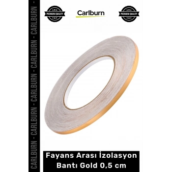 #Bant 0.50cm Genişlik 50 Metre Uzunluk Parlak Kendinden Yapışkanlı Karo Dekoratif Şerit Zemin Gold Fayans Arası İzolasyon Bantı