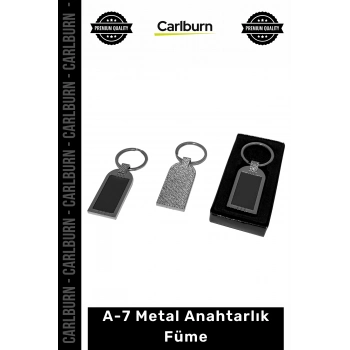 Özel Üretim Lazer Baskılı Logo İşlemeli Promosyon Hediyelik Şık Tasarım A7 Metal Anahtarlık Füme