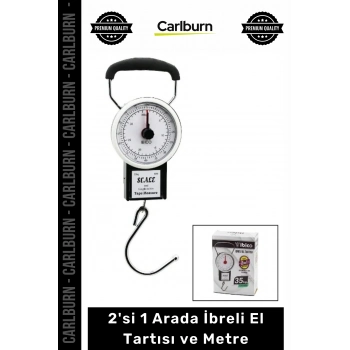 #Tartı Hassas Kancalı Valiz Kantarı Pazar 35 Kg Yaylı 2si 1 Arada İbreli El Tartısı Metre