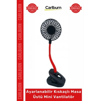 #Vantilatör Esnek Boyunlu Sessiz Portatif Şık Ayarlanabilir Kıskaçlı Masa Üstü Mini Vantilatör