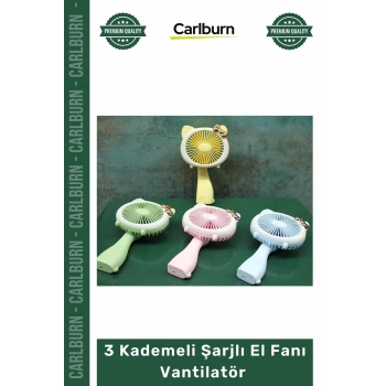 #ElFanı Taşınabilir USB Sessiz Mini Soğutucu Ergonomik Çanta Boyu 3 Kademeli Şarjlı El Fanı Vantilatör