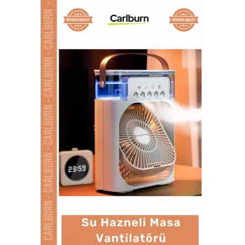 #Vantilatör Buzlu USB Buharlı Nemlendirici 600ml Sessiz Taşınabilir Ofis Tipi Su Hazneli Masa Vantilatör
