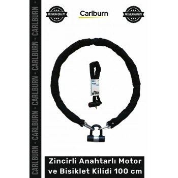 #Kilit Zırhlı Çelik Güvenlik Motosiklet Emniyetli Zincirli Anahtarlı Motor Bisiklet Kilidi 100 Cm