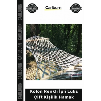 #Hamak Dayanıklı 250kg Kapasite Geniş Ahşap Çıtalı Kolon Renkli İpli Lüks Çift Kişilik Hamak