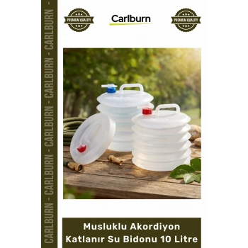 #SuBidonu Kamp Karavan Piknik Dağcılık Araç Bagajı Musluklu Akordiyon Katlanır Su Bidonu 10 Litre