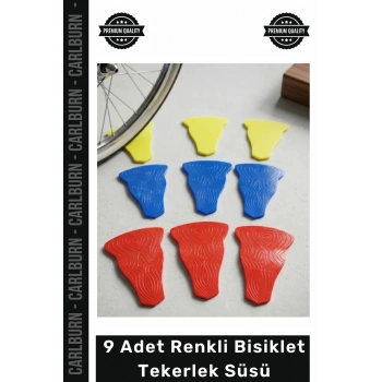 #Bisiklet Dayanıklı Üçgen Palet Tasarım Canlı Plastik Aparat 9 Adet Renkli Bisiklet Tekerlek Süsü