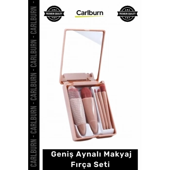 Özel Üretim Profesyonel Kozmetik Seyahat Tipi Yumuşak Kıl Şık Tasarım Geniş Aynalı Makyaj Fırça Seti