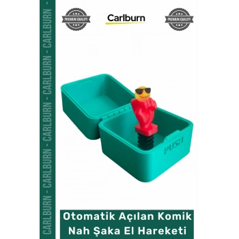 #Hediye 3D Baskılı Butona Basınca Otomatik Açılan Komik Şaka Nah El Hareket Hediyesi - Yeşil