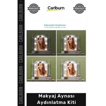 #Ayna 10 Adet G5 Led Ampul Kademeli Dimmer Dokunmatik Hafızalı 12V Şık Makyaj Aynası Aydınlatma Kiti