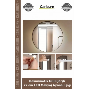 #AynaIşığı Taşınabilir Kısılabilir Modern Dokunmatik USB Şarjlı 27 cm LED Makyaj Aynası Işığı