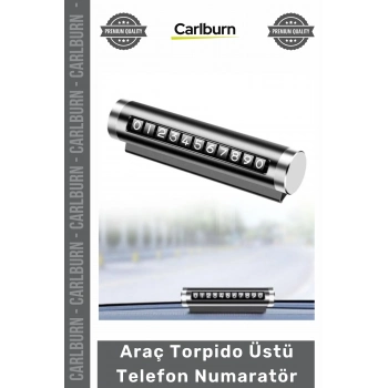 #Numaratör Lüks Magnetli Metal Siyah Oto Park Kartı Karbon Fiber Araç Torpido Üstü Telefon Numaratör