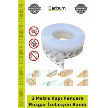 #Bant Yapışkanlı Şeffaf EPDM Silikon Sızdırmazlık Fitil 3 Metre Kapı Pencere Rüzgar İzolasyon Bandı