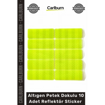 #Reflektör Honeycomb Reflektif Güvenlik Bandı Altıgen Petek Dokulu 10 Adet Reflektör Sticker Seti