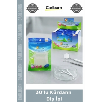 Özel Üretim Hijyenik Ergonomik Tasarım Bakteri Plağı Temizleyici Sağlam 30lu Kürdanlı Diş İpi