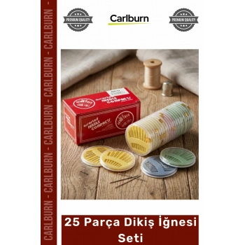 #DikişSeti Paslanmaz Çelik Profesyonel Terzi Nakış Hobi El Dikiş Kutusu 25 Parça Dikiş İğnesi Seti