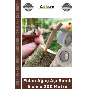 #AşıStreci Esnek Şeffaf Pratik Dayanıklı Bahçe Profesyonel Fidan Ağaç Aşı Bandı 5 cm x 200 Metre