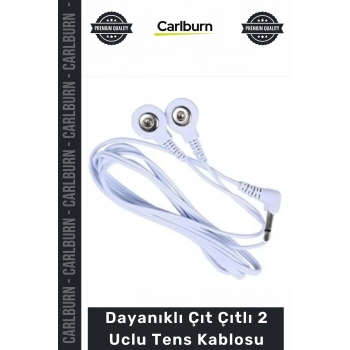 Özel Üretim Fizik Tedavi Cihazı Yedek Parça Kaliteli Esnek Dayanıklı Çıt Çıtlı 2 Uclu Tens Kablosu