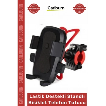 Özel Üretim Silikon Sarsıntısız Siyah Ayarlanabilir Lastik Destekli Standlı Bisiklet Telefon Tutucu