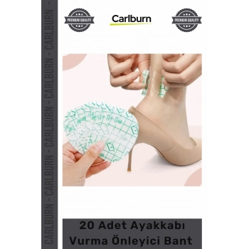 Özel Üretim Şeffaf Su Geçirmez Topuk Koruyucu Oval Esnek 20 Adet Ayakkabı Vurma Önleyici Bant Seti