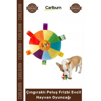 #Petshop İnteraktif Sesli Isırma Çekiştirme Yumuşak Çıngıraklı Peluş Frizbi Evcil Hayvan Oyuncağı