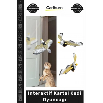 #Petshop Hareketli Kanatlı Pilli Avlanma İçgüdüsü Destekleyen Egzersiz İnteraktif Kartal Kedi Oyuncağı