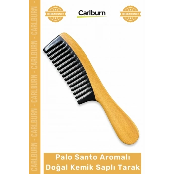 #Tarak El İşçiliği Kaliteli Saç Bakım Masaj Etkili Palo Santo Aromalı Doğal Kemik Saplı Tarak