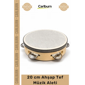 #Tef Kaliteli Doğal Ritim Perküsyon Eğitici Profesyonel Metal Zilli 20 cm Ahşap Tef Müzik Aleti