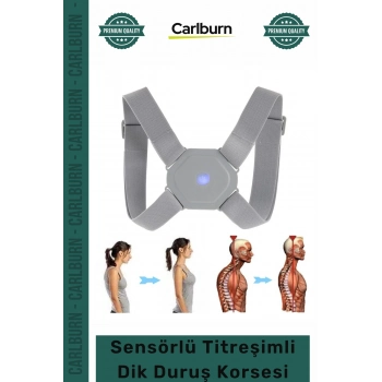 Özel Üretim Akıllı Şarjlı Ergonomik Omurga Destekli Kamburluk Önleyici Sensörlü Titreşimli Dik Duruş