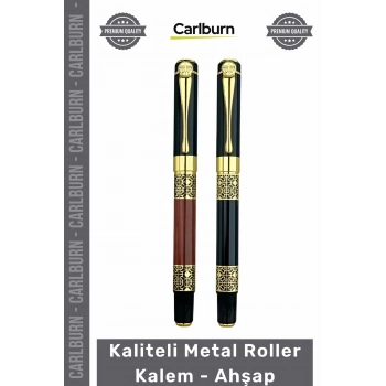 Özel Üretim Lüks Şık Tasarım Kurumsal Hediyelik Promosyon Logolu Kaliteli Metal Roller Kalem Ahşap