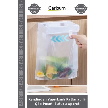 Özel Üretim Mutfak Organizer Pratik Askı Kendinden Yapışkanlı Katlanabilir Çöp Poşeti Tutucu Aparat