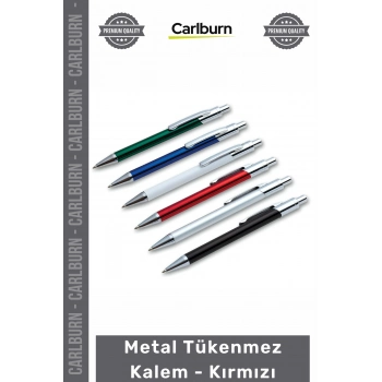 Özel Üretim Şık Ofis Hediyelik Promosyon Logolu Tasarım Dayanıklı Metal Tükenmez Kalem Kırmızı