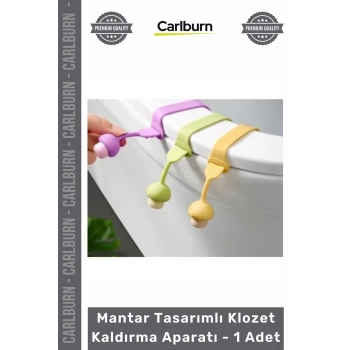 Özel Üretim Hijyenik Tuvalet Kapağı Kaldırıcı Pratik Esnek Şık Mantar Tasarımlı Klozet Kaldırma Aparatı