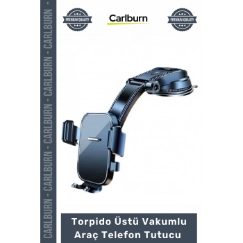 #Tutacak Sağlam Güçlü Siyah Torpido Üstü Vakumlu Araç Telefon Tutucu Ayarlanabilir Uzun Kollu