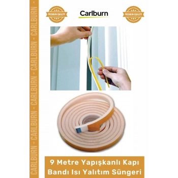 9 Metre Pencere Izolasyon Bandı Yapışkanlı Cam Yalıtım Süngeri Rüzgar Soğuk Kesici Pimapen Fitili