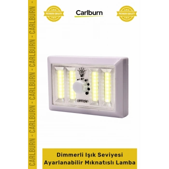 #Lamba Pilli Cob Led Beyaz Işık Aydınlatma Dimmerli Işık Seviyesi Ayarlanabilir Mıknatıslı Lamba