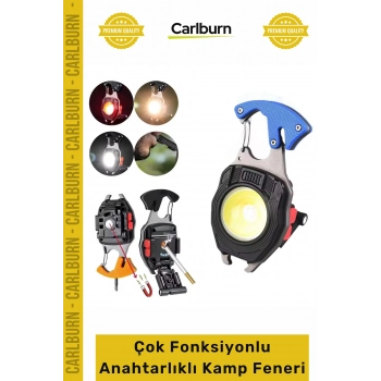 #KampFeneri Manyetik Şarjlı LED Çakmaklı Metal Profesyonel Çok Fonksiyonlu Anahtarlıklı Kamp Feneri