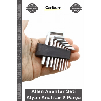 #Alyan L Tipi Krom Vanadyum Dayanıklı El Aletleri Allen Anahtar Seti Alyan Anahtar 9 Parça