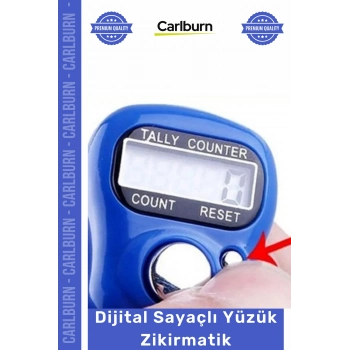 #Zikirmatik Parmak Tipi Dijital Tesbih Sayacı 99999 Pil Tasarruflu Uyku Modlu Yüzük Zikirmatik