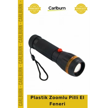 #ElFeneri Güçlü Led Aydınlatma Kamp Outdoor Odaklanabilir PS7083 Plastik Zoomlu Pilli El Feneri