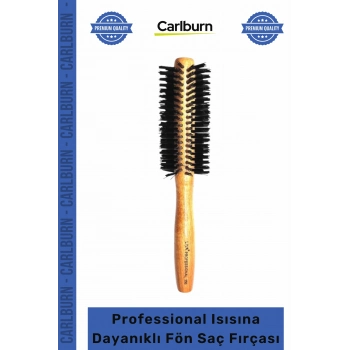 #SaçFırçası Ergonomik Ahşap Sap Yanmaz Salon Tipi Professional Isısına Dayanıklı Fön Saç Fırçası