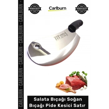 #Satır Profesyonel Paslanmaz Sürmene Çelik Salata Bıçağı Soğan Bıçağı Pide Kesici Satır Zırh