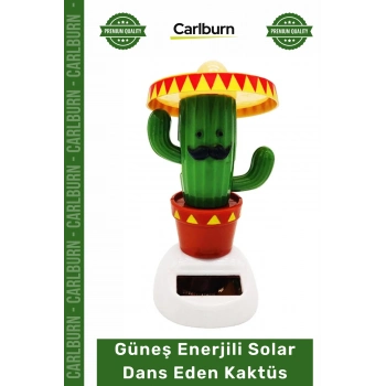 #SolarKaktüs Dekoratif Araba Torpido Süsü Işığa Duyarlı Ofis Güneş Enerjili Solar Dans Eden Kaktüs