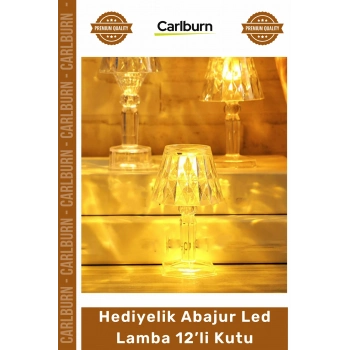 Özel Üretim Dekoratif Masaüstü Aydınlatma Toptan Estetik Şık Hediyelik Abajur Led Lamba 12’li Kutu