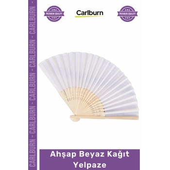 #Yelpaze Promosyon Hediyelik Şık Doğal Tasarım El Tipi Katlanır Düğün Nikah Ahşap Beyaz Kağıt Yelpaze