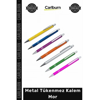 #Kalem Promosyon Kurumsal Hediye Logolu Şık Lüks Kaliteli Dayanıklı Metal Tükenmez Kalem Mor