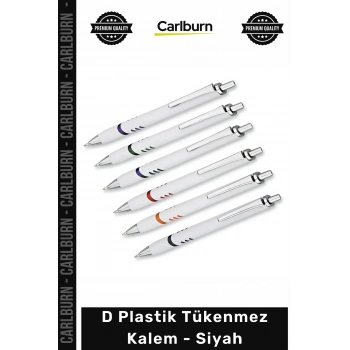 #Kalem Promosyon Logolu Baskılı Kurumsal Ofis Hediyelik Kaliteli Şık D Plastik Tükenmez Kalem Siyah